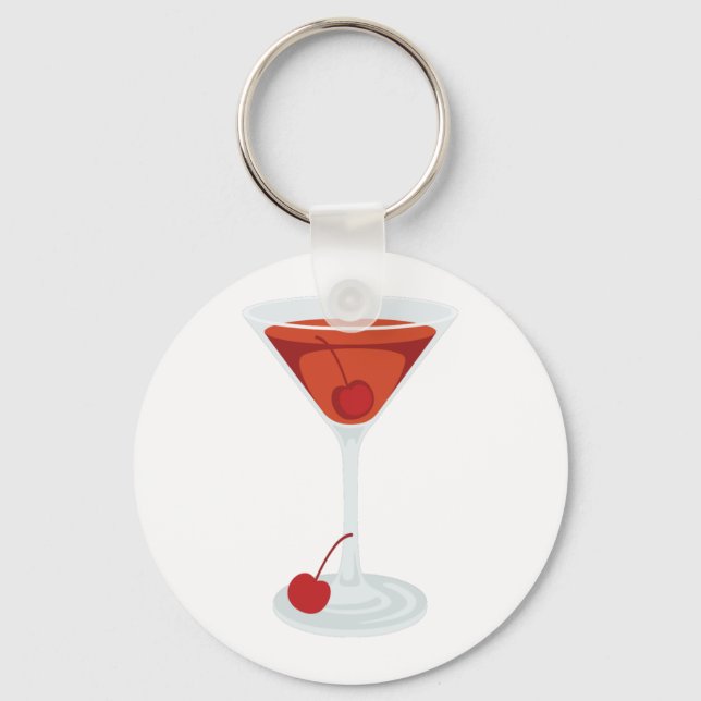 Manhattan Cocktail Keychain (Front)
