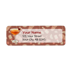 Manhattan Cocktail Label