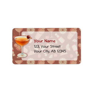 Manhattan Cocktail Label