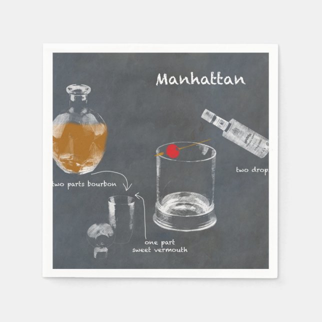Manhattan Cocktail Napkins (Front)
