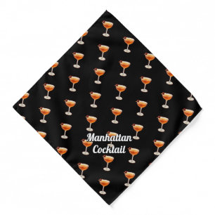 Manhattan Cocktail Pattern Bandana