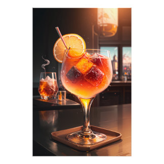 Manhattan cocktail photo print