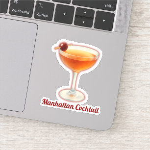 Manhattan Cocktail Sticker