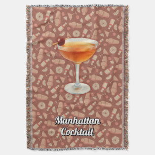 Manhattan Cocktail Throw Blanket