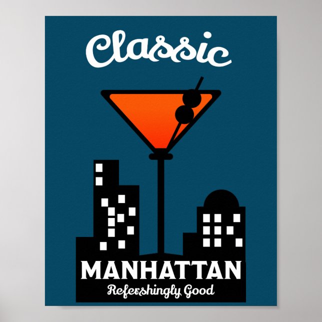Manhattan Cocktail Wall Art (Front)