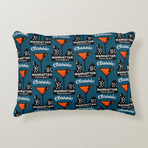 Manhattan Cocktail Wall Art Accent Pillow