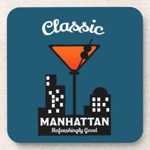 Manhattan Cocktail Wall Art Beverage Coaster
