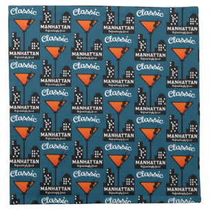 Manhattan Cocktail Wall Art Cloth Napkin
