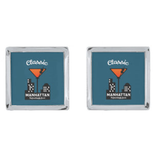 Manhattan Cocktail Wall Art Cufflinks