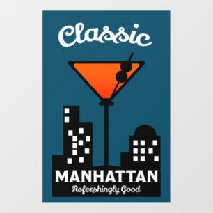 Manhattan Cocktail Wall Art Decal