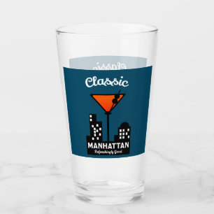 Manhattan Cocktail Wall Art Glass