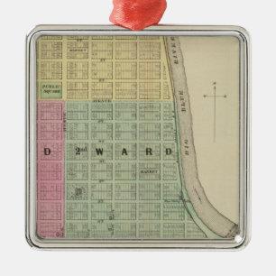 Manhattan, Coronado, Towanda, Kansas Metal Ornament