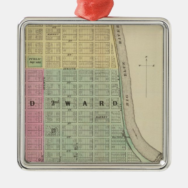 Manhattan, Coronado, Towanda, Kansas Metal Ornament (Front)