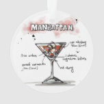 Manhattan Drink Recipe Design Ornament at Zazzle