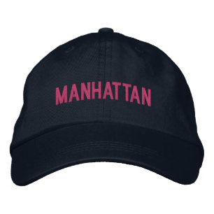 MANHATTAN EMBROIDERED BASEBALL CAP