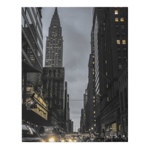 Manhattan Evening Faux Canvas Print