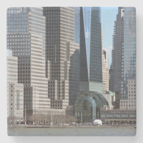 Manhattan Financial District Stone Coaster
