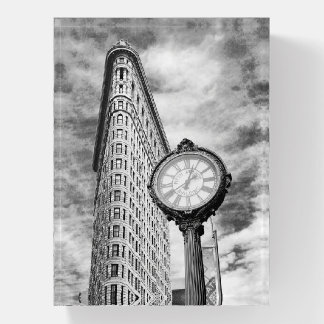 Manhattan Flatiron Building and Clock paperweight
