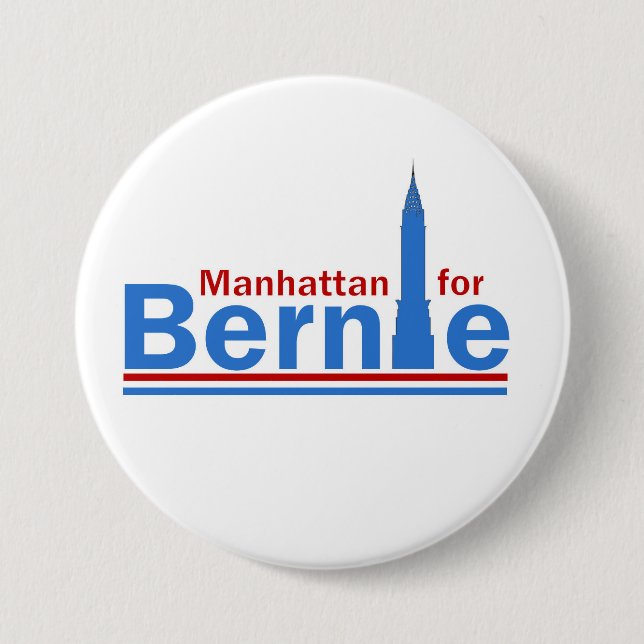 Manhattan for Bernie Button (Front)