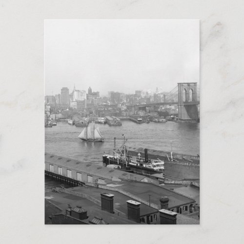 Manhattan from Brooklyn 1905 Postcard