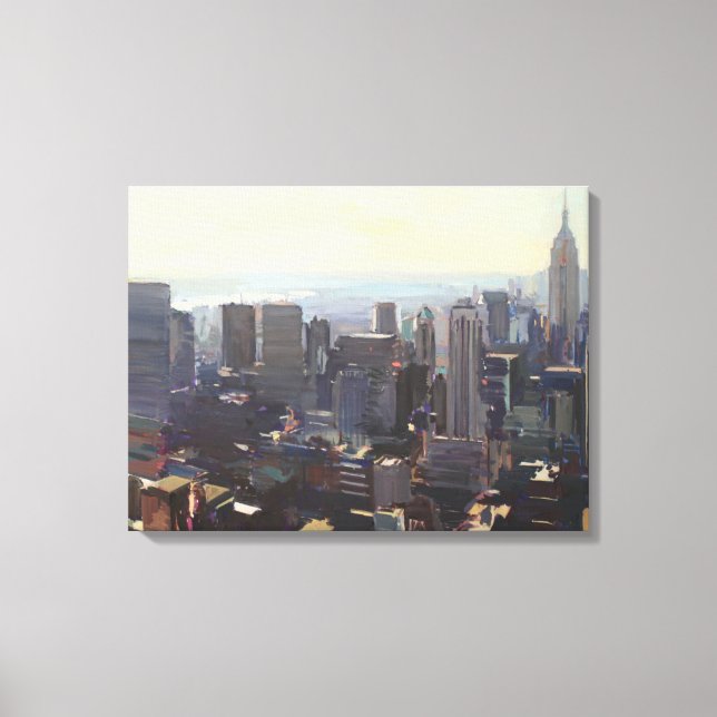 Manhattan from the Rockefeller Building 2012 Canvas Print (Front)