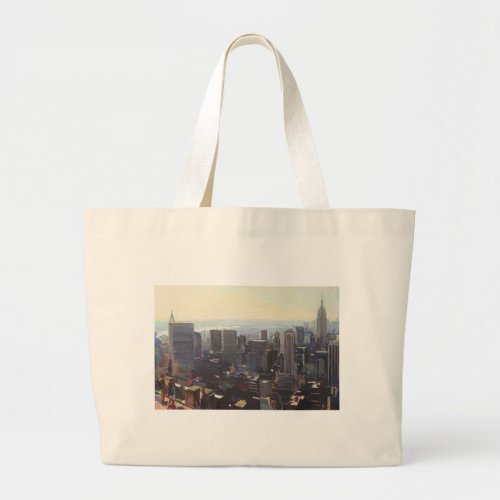 Manhattan from the Rockefeller Building 2012 Large Tote Bag