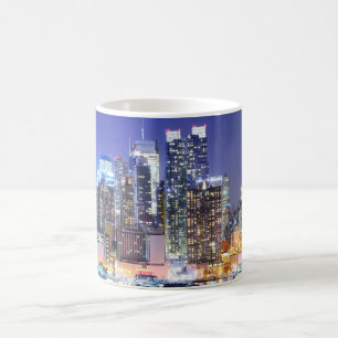 Manhattan Illuminated City Coffee Mug