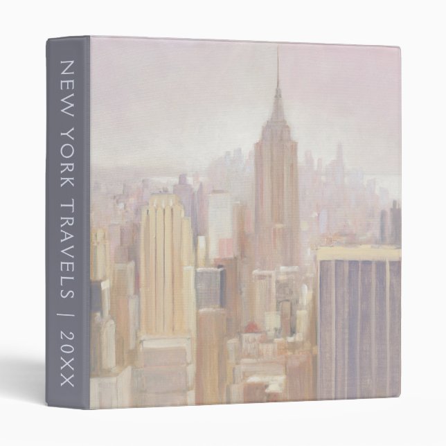 Manhattan in the Mist | New York City 3 Ring Binder (Front/Spine)