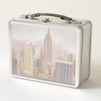 Manhattan in the Mist | New York City Metal Lunch Box