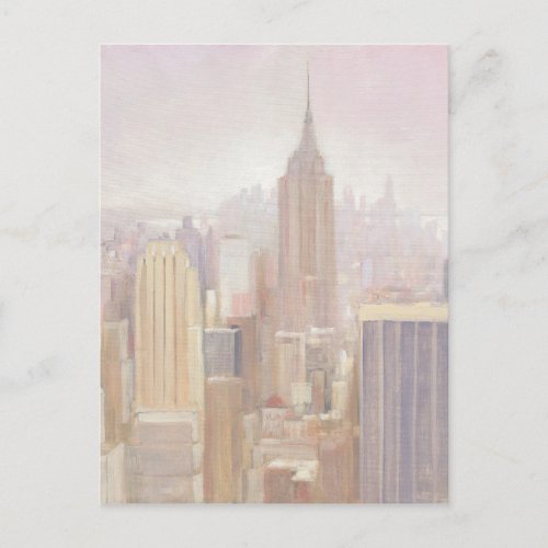 Manhattan in the Mist  New York City Postcard