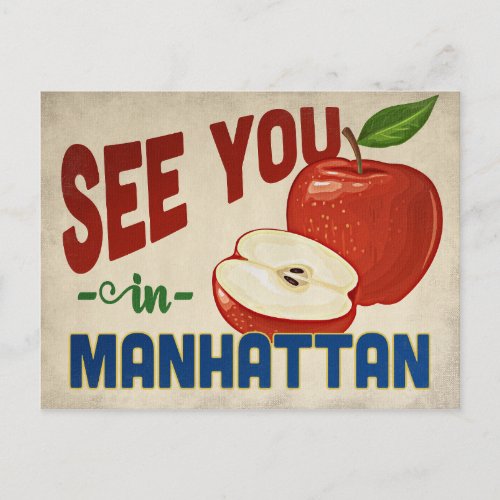 Manhattan Kansas Apple _ Vintage Travel Postcard