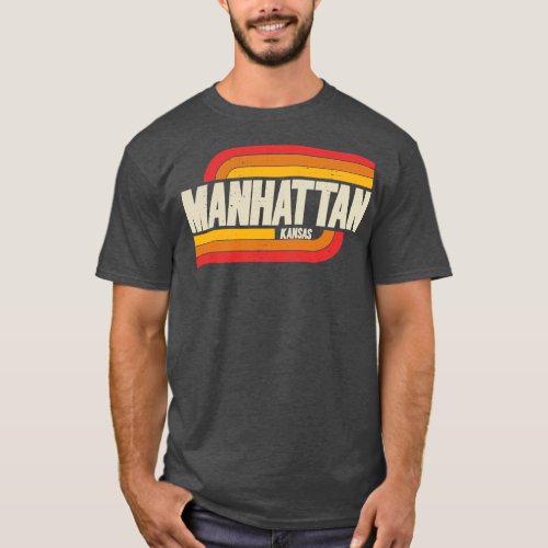 Manhattan Kansas KS City Vintage  T_Shirt