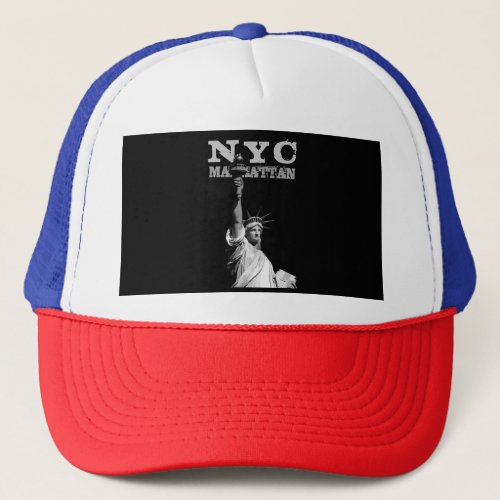Manhattan Liberty Statue New York City Nyc Elegant Trucker Hat
