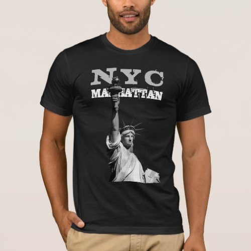 Manhattan Liberty Statue New York City Nyc Mens T_Shirt