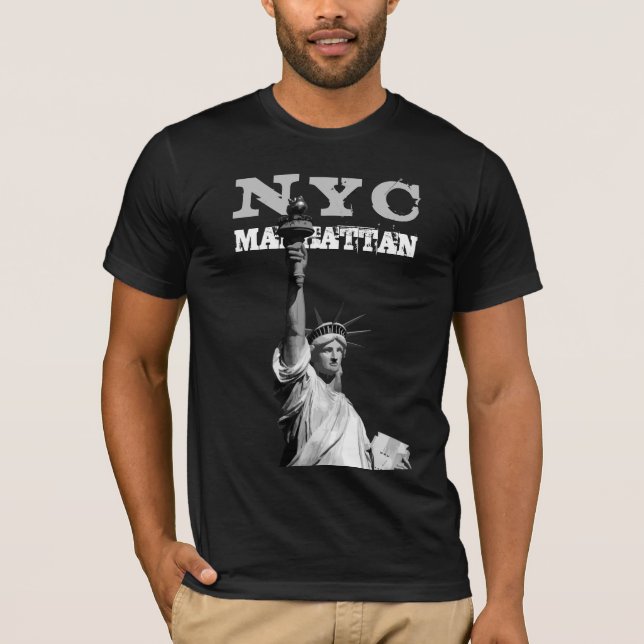 Manhattan Liberty Statue New York City Nyc Men's T-Shirt (Front)