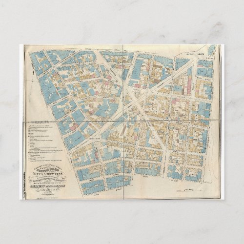 Manhattan Map Postcard