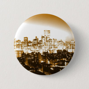 Manhattan New York Button
