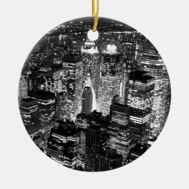 Manhattan New York City Ceramic Ornament (Front)