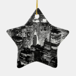 Manhattan New York City Ceramic Ornament