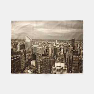 Manhattan New York City Fleece Blanket