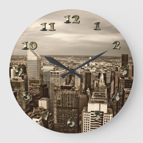 Manhattan New York City Large Clock