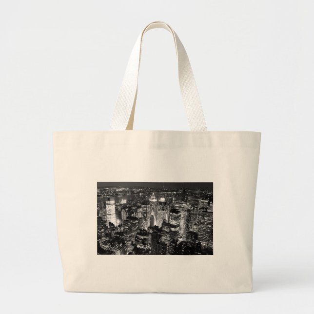 Manhattan New York City Large Tote Bag (Front)