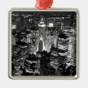 Manhattan New York City Metal Ornament