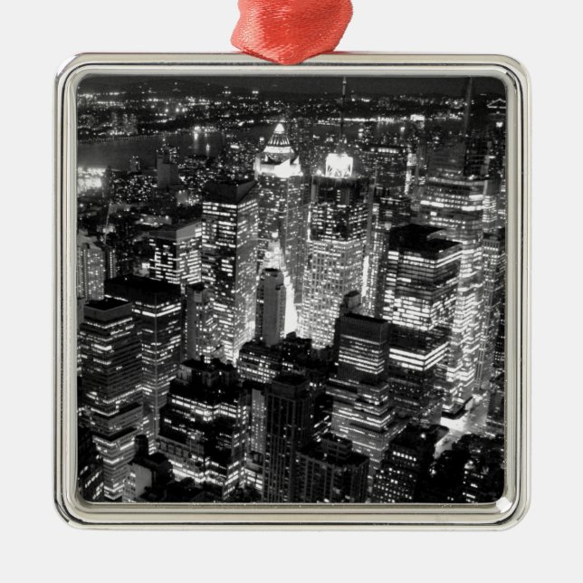 Manhattan New York City Metal Ornament (Front)