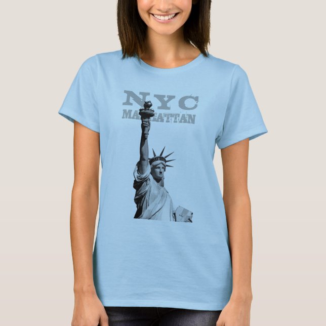 Manhattan New York City Nyc Liberty Statue Women's T-Shirt (Front)
