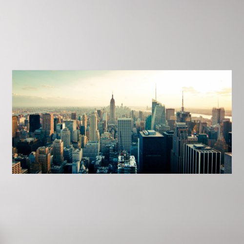 Manhattan New York city skyline Poster