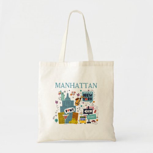 Manhattan New York City Tote Bag