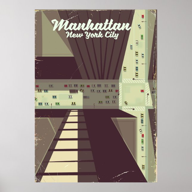 Manhattan New York City Travel poster. Poster (Front)