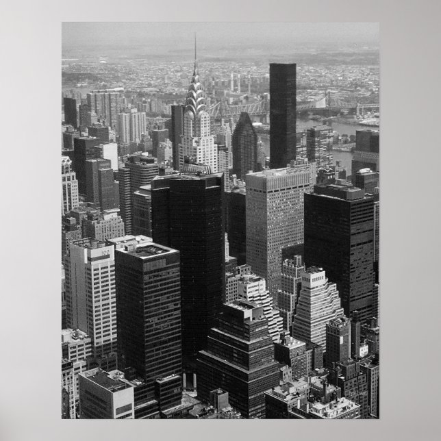 Manhattan New York City with Chrysler Building Poster (Front)