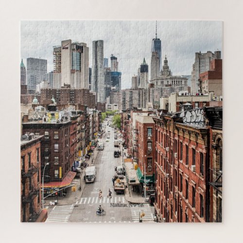 Manhattan New York cityscape photograph  Jigsaw Puzzle